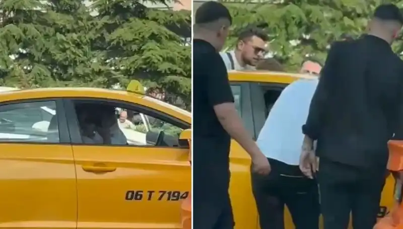Trafikte Gergin Anlar: Taksi Şoförüyle Tartışan Adam Yumrukladı!